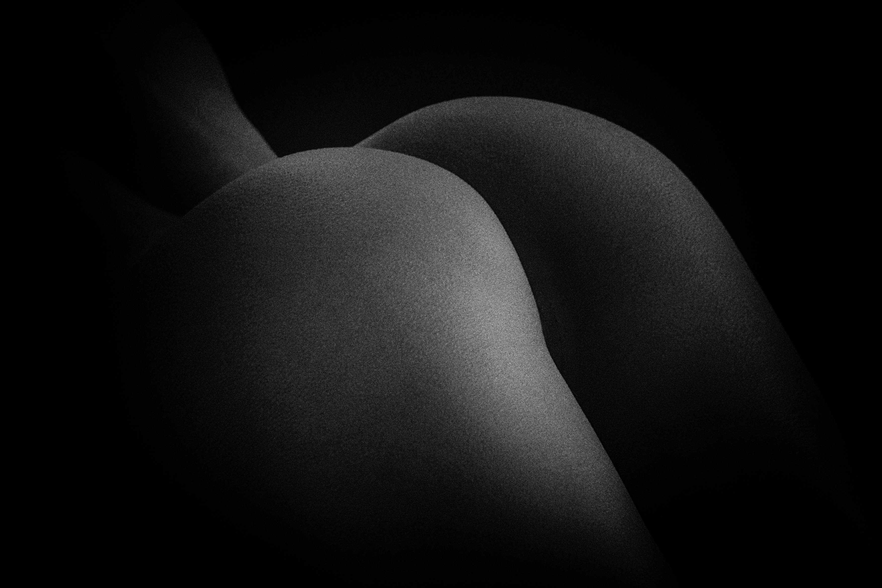 Fotografia de sensualidade em preto e branco